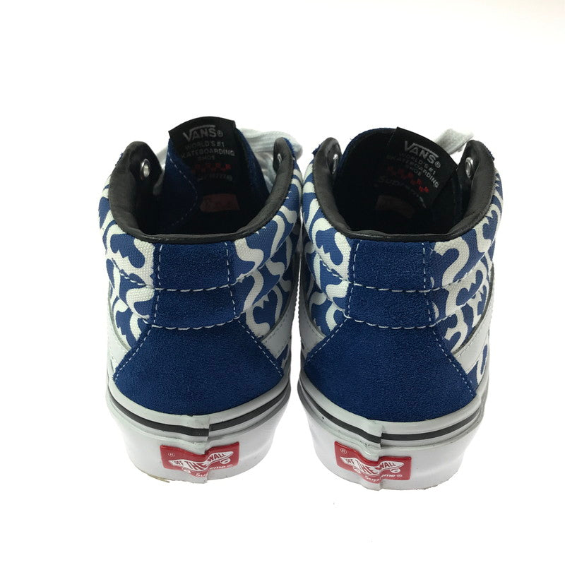 【中古品】【レディース】 VANS バンズ ×SUPREME シュプリーム SKATE GROSSO MID VN0A5KS15YE スケート グロッソ ミッド スニーカー 靴 166-260427-na-07-tagh サイズ：23.5cm US 5.5 カラー：ROYAL/WHITE 万代Net店