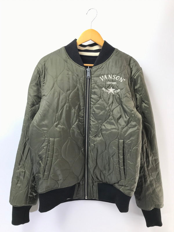 【中古品】【メンズ】 VANSON バンソン REVERSIBLE QUILTING JACKET リバーシブル キルティング ジャケット アウター 145-260425-rt-06-tagh サイズ：L カラー：ブラック/カーキ 万代Net店