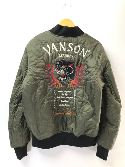 【中古品】【メンズ】 VANSON バンソン REVERSIBLE QUILTING JACKET リバーシブル キルティング ジャケット アウター 145-260425-rt-06-tagh サイズ：L カラー：ブラック/カーキ 万代Net店