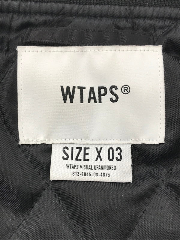 【中古品】【メンズ】 WTAPS ダブルタップス 23SS TEAM JACKET NYLON.TWILL.DSQD 231TQDT-JKM01 チームジャケット ナイロンツイル アウター 142-260425-rt-01-tagh サイズ：3 カラー：ブラック 万代Net店