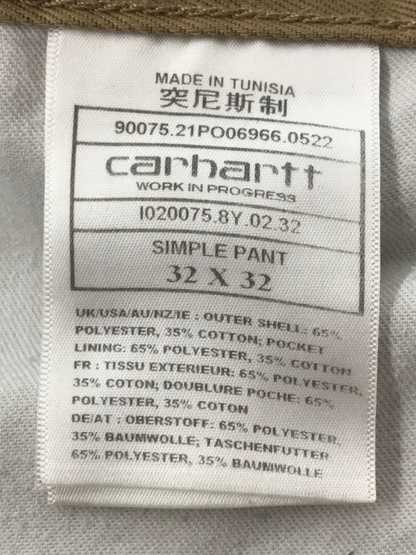 【中古品】【メンズ】 CARHARTT WIP カーハート ワークインプログレス SIMPLE PANT シンプル パンツ ボトムス 153-260425-rt-10-tagh サイズ：32×32 カラー：ベージュ 万代Net店