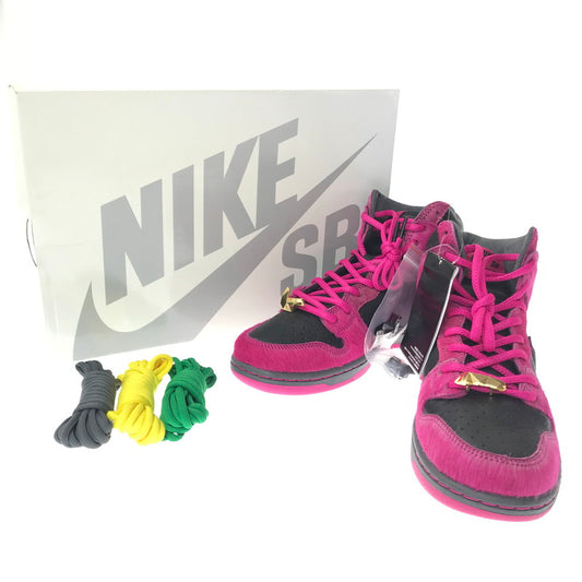 【中古美品】【メンズ】 NIKE SB ナイキエスビー × RUN THE JEWELS ランザジュエルズ コラボ DUNK HIGH PRO QS DX4356-600 ダンク ハイ QS スニーカー 靴 160-260430-yy-09-tag サイズ：26cm/US8 カラー：ACTIVE PINK/BLACK 万代Net店