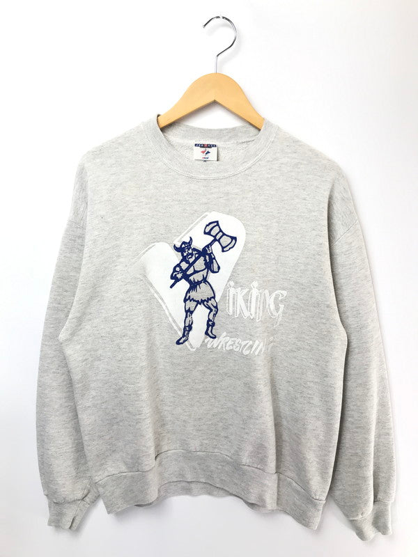 【中古品】【メンズ】 JERZEES ジャージーズ 90's VIKING WRESTLING SWEATSHIRT USA製 90年代 バイキング レスリング スウェットシャツ トレーナー トップス 146-260503-rt-06-tag サイズ：L カラー：グレー 万代Net店