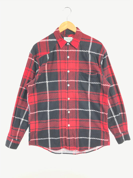 【中古品】【メンズ】 CALVIN KLEIN カルバン クライン 90～00's LS FLANNEL SHIRT ロングスリーブ フランネル シャツ トップス 141-260522-rt-15-tagh サイズ：L カラー：レッド 万代Net店