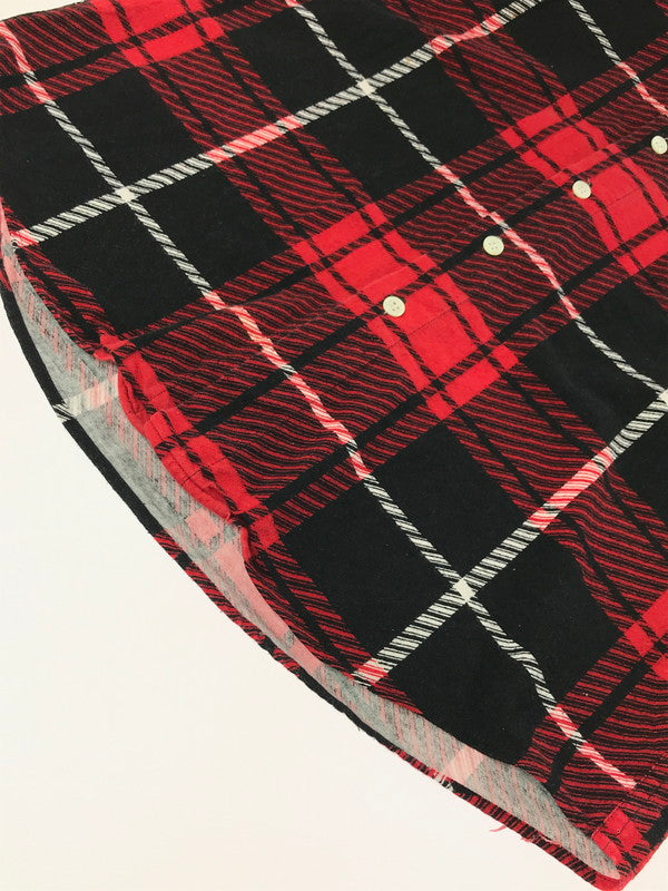 【中古品】【メンズ】 CALVIN KLEIN カルバン クライン 90～00's LS FLANNEL SHIRT ロングスリーブ フランネル シャツ トップス 141-260522-rt-15-tagh サイズ：L カラー：レッド 万代Net店