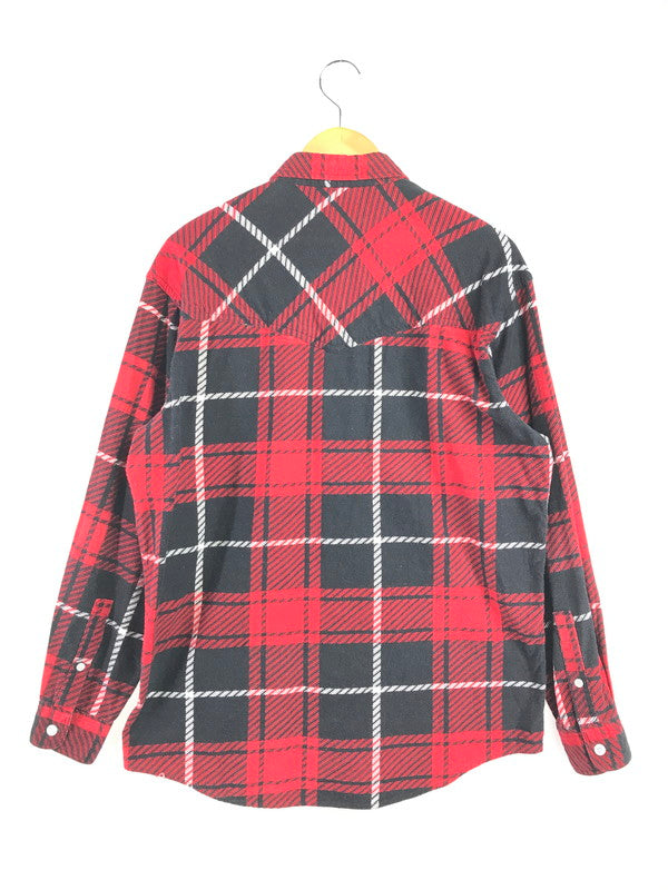 【中古品】【メンズ】 CALVIN KLEIN カルバン クライン 90～00's LS FLANNEL SHIRT ロングスリーブ フランネル シャツ トップス 141-260522-rt-15-tagh サイズ：L カラー：レッド 万代Net店
