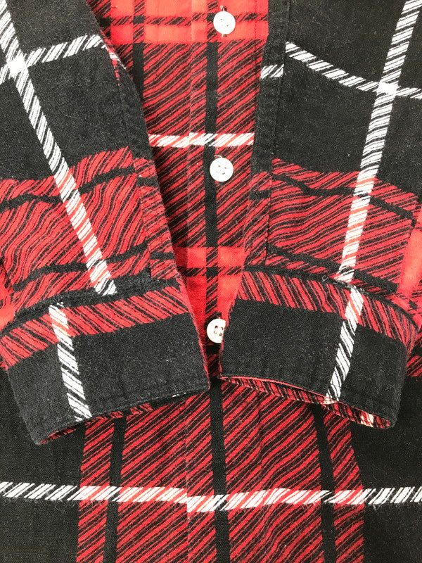 【中古品】【メンズ】 CALVIN KLEIN カルバン クライン 90～00's LS FLANNEL SHIRT ロングスリーブ フランネル シャツ トップス 141-260522-rt-15-tagh サイズ：L カラー：レッド 万代Net店