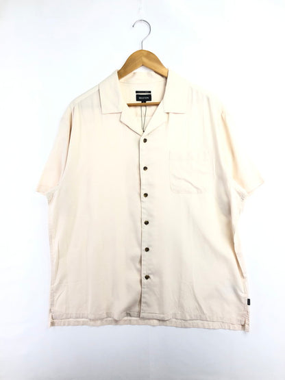 【中古美品】【メンズ】 BRIXTON ブリクストン BUNKER S/S SHIRT 01269 バンカー ショートスリーブ シャツ 開襟シャツ トップス 142-260509-rt-04-tag サイズ：L カラー：ホワイト 万代Net店