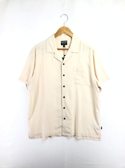 【中古美品】【メンズ】 BRIXTON ブリクストン BUNKER S/S SHIRT 01269 バンカー ショートスリーブ シャツ 開襟シャツ トップス 142-260509-rt-03-tag サイズ：M カラー：ホワイト 万代Net店