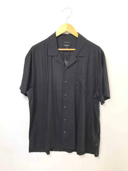 【中古品】【メンズ】 BRIXTON ブリクストン BUNKER S/S WVN 01269 オープンカラーシャツ 半袖シャツ 142-260520-na-25-tagh サイズ：L カラー：ブラック 万代Net店
