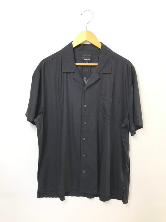 【中古品】【メンズ】 BRIXTON ブリクストン BUNKER S/S WVN 01269 オープンカラーシャツ 半袖シャツ 142-260520-na-25-tagh サイズ：L カラー：ブラック 万代Net店