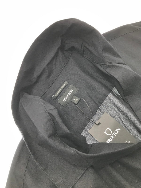 【中古品】【メンズ】 BRIXTON ブリクストン BUNKER S/S WVN 01269 オープンカラーシャツ 半袖シャツ 142-260520-na-25-tagh サイズ：L カラー：ブラック 万代Net店