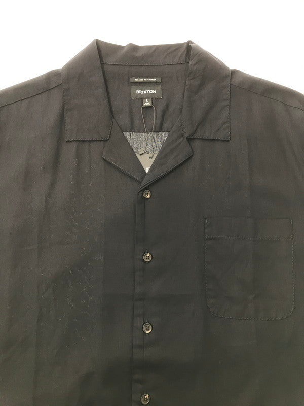 【中古品】【メンズ】 BRIXTON ブリクストン BUNKER S/S WVN 01269 オープンカラーシャツ 半袖シャツ 142-260520-na-25-tagh サイズ：L カラー：ブラック 万代Net店