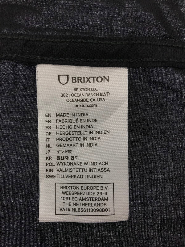 【中古品】【メンズ】 BRIXTON ブリクストン BUNKER S/S WVN 01269 オープンカラーシャツ 半袖シャツ 142-260520-na-25-tagh サイズ：L カラー：ブラック 万代Net店