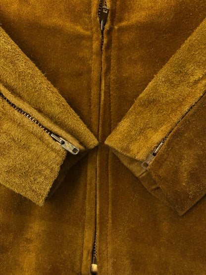 【現状渡し品】【メンズ】 WHEELS OF MAN ホイール オブ マン 60～70's SUEDE LEATHER JACKET スエード レザー ジャケット TALONジッパー ヴィンテージ アウター 146-260425-rt-20-tagh カラー：キャメル 万代Net店