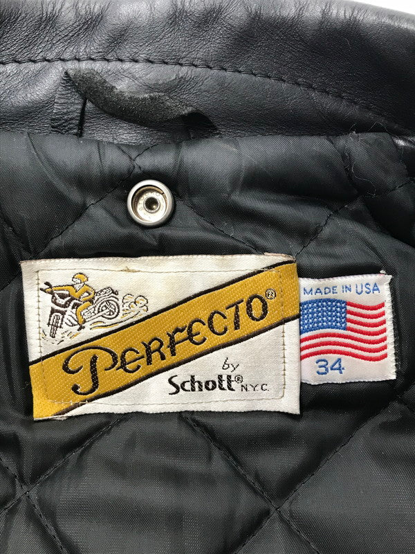 【中古品】【メンズ】 SCHOTT ショット DOUBLE RIDERS JACKET LOT618 USA製 ダブルライダース ジャケット アウター 145-260425-rt-05-tagh サイズ：34 カラー：ブラック 万代Net店