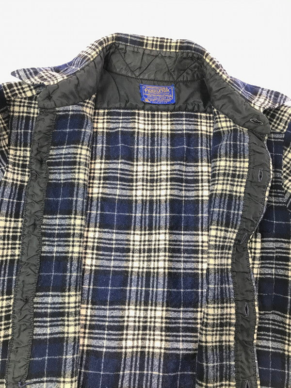 【中古品】【メンズ】 PENDLETON ペンドルトン 70's WOOL CHECK SHIRT USA製 70年代 ウール チェック シャツ トップス 長袖シャツ 146-260820-rt-08-tag サイズ：L カラー：ブルー 万代Net店