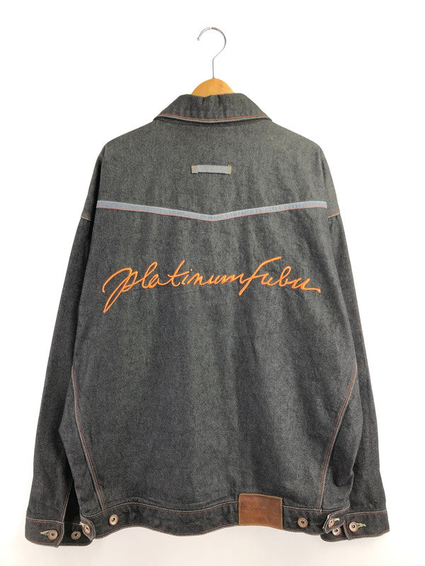 【中古品】【メンズ】 PLATINUM FUBU プラチナム フブ FAT ALBERT DENIM JACKET ファット アルバート デニムジャケット 142-260426-rt-05-tagh サイズ：XL カラー：ブラック 万代Net店