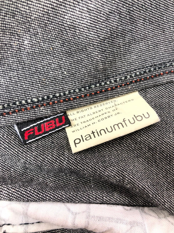 【中古品】【メンズ】 PLATINUM FUBU プラチナム フブ FAT ALBERT DENIM JACKET ファット アルバート デニムジャケット 142-260426-rt-05-tagh サイズ：XL カラー：ブラック 万代Net店
