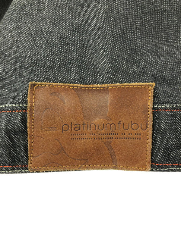 【中古品】【メンズ】 PLATINUM FUBU プラチナム フブ FAT ALBERT DENIM JACKET ファット アルバート デニムジャケット 142-260426-rt-05-tagh サイズ：XL カラー：ブラック 万代Net店