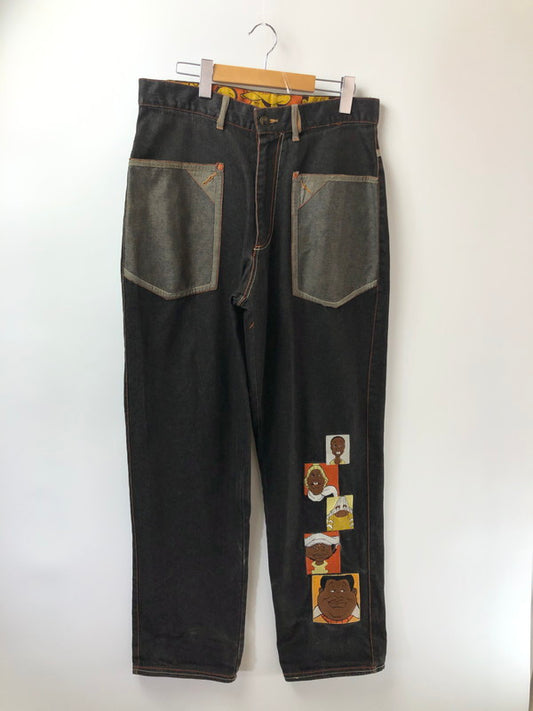 【中古品】【メンズ】 PLATINUM FUBU プラチナム フブ FAT ALBERT DENIM PANTS ファット アルバート デニムパンツ 153-260426-rt-15-tagh サイズ：34 カラー：ブラック 万代Net店