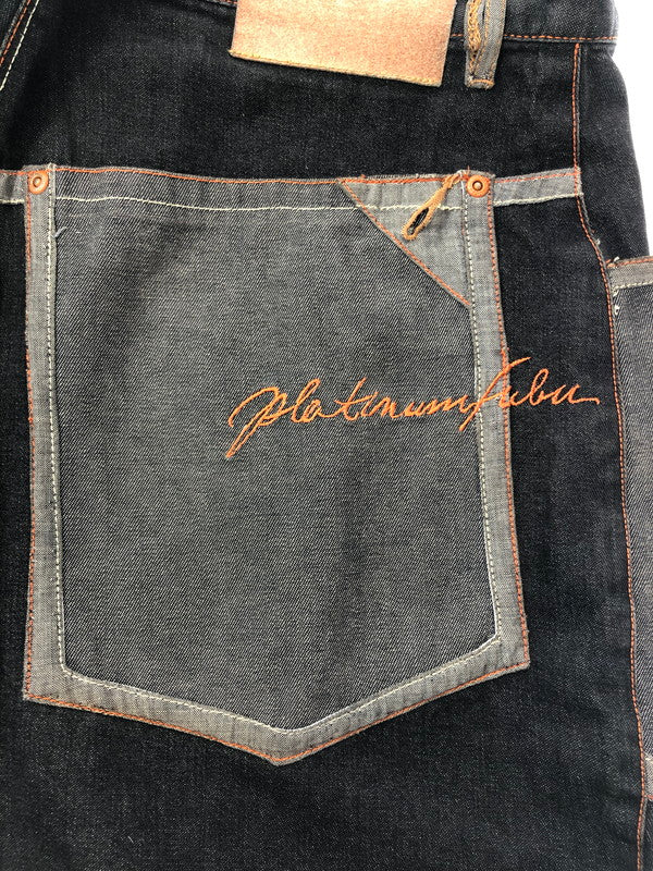 【中古品】【メンズ】 PLATINUM FUBU プラチナム フブ FAT ALBERT DENIM PANTS ファット アルバート デニムパンツ 153-260426-rt-15-tagh サイズ：34 カラー：ブラック 万代Net店