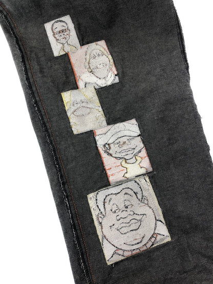 【中古品】【メンズ】 PLATINUM FUBU プラチナム フブ FAT ALBERT DENIM PANTS ファット アルバート デニムパンツ 153-260426-rt-15-tagh サイズ：34 カラー：ブラック 万代Net店