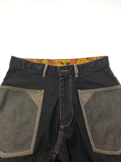 【中古品】【メンズ】 PLATINUM FUBU プラチナム フブ FAT ALBERT DENIM PANTS ファット アルバート デニムパンツ 153-260426-rt-15-tagh サイズ：34 カラー：ブラック 万代Net店