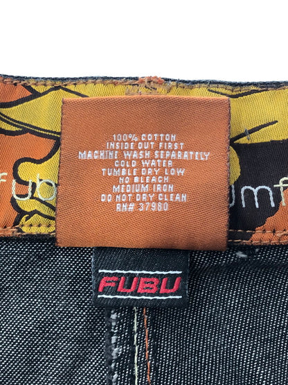 【中古品】【メンズ】 PLATINUM FUBU プラチナム フブ FAT ALBERT DENIM PANTS ファット アルバート デニムパンツ 153-260426-rt-15-tagh サイズ：34 カラー：ブラック 万代Net店