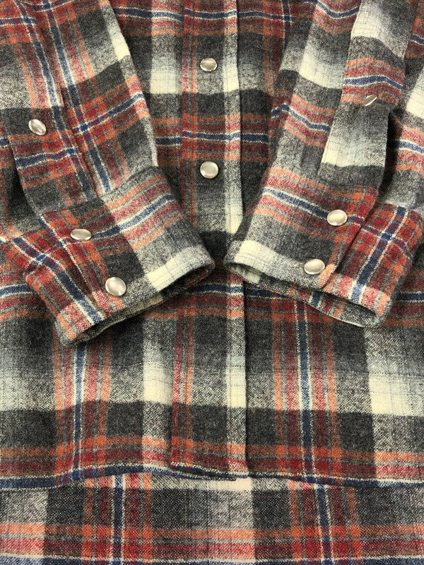【中古品】【メンズ】 PENDLETON ペンドルトン 70'S WESTERN WOOL CHECK L/S SHIRT 70年代 ウエスタン チェックシャツ 長袖シャツ 146-260425-na-10-tagh サイズ：L カラー：マルチカラー 万代Net店