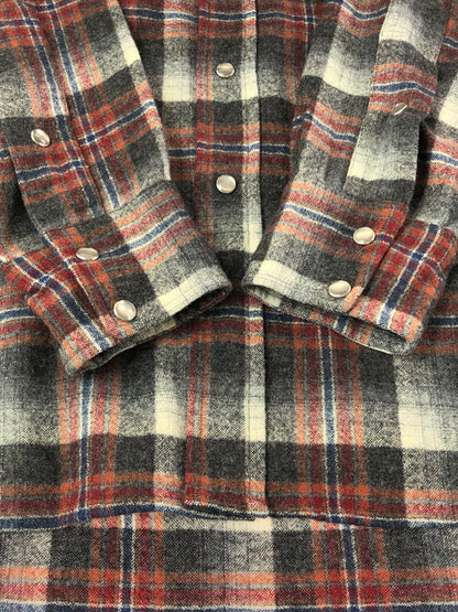 【中古品】【メンズ】 PENDLETON ペンドルトン 70'S WESTERN WOOL CHECK L/S SHIRT 70年代 ウエスタン チェックシャツ 長袖シャツ 146-260425-na-10-tagh サイズ：L カラー：マルチカラー 万代Net店