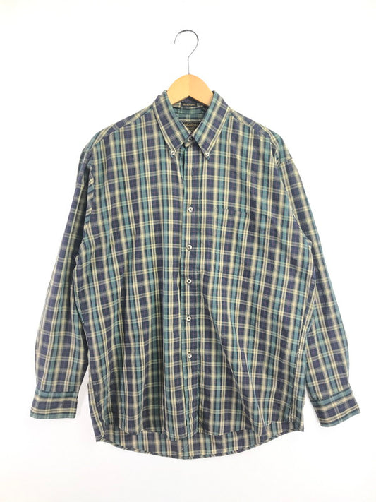 【中古品】【メンズ】 EDDIE BAUER エディー・バウアー 80～90's BD LS SHIRT 80～90年代 ボタンダウン 長袖 シャツ トップス ヴィンテージ 黒タグ 146-260607-rt-07-tagh サイズ：L カラー：マルチカラー 万代Net店