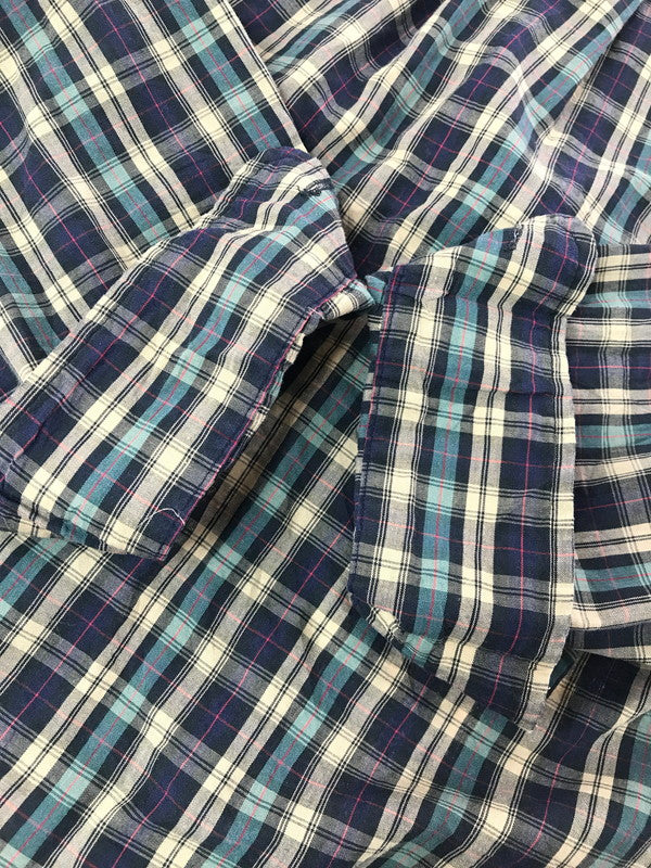 【中古品】【メンズ】 EDDIE BAUER エディー・バウアー 80～90's BD LS SHIRT 80～90年代 ボタンダウン 長袖 シャツ トップス ヴィンテージ 黒タグ 146-260607-rt-07-tagh サイズ：L カラー：マルチカラー 万代Net店