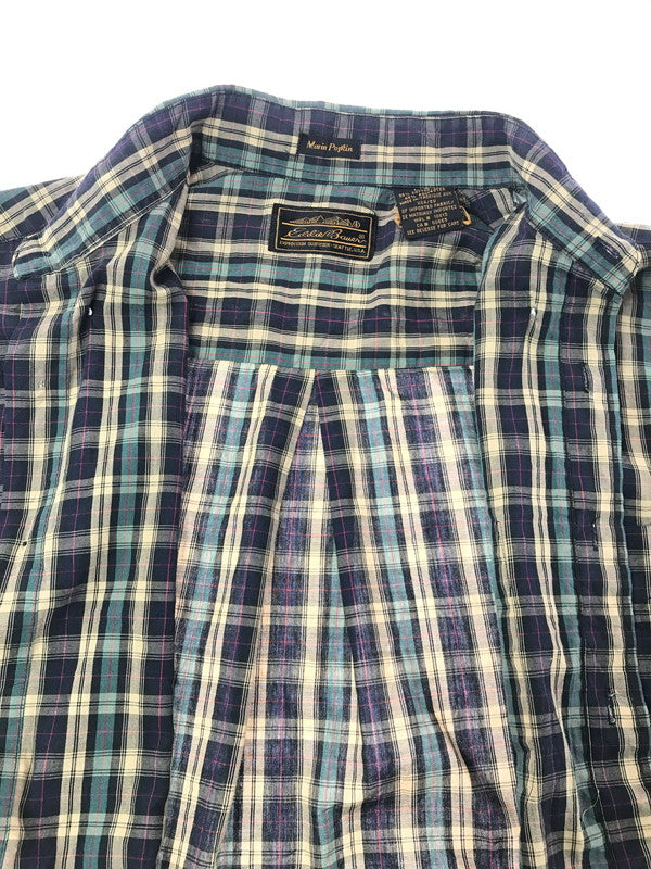 【中古品】【メンズ】 EDDIE BAUER エディー・バウアー 80～90's BD LS SHIRT 80～90年代 ボタンダウン 長袖 シャツ トップス ヴィンテージ 黒タグ 146-260607-rt-07-tagh サイズ：L カラー：マルチカラー 万代Net店