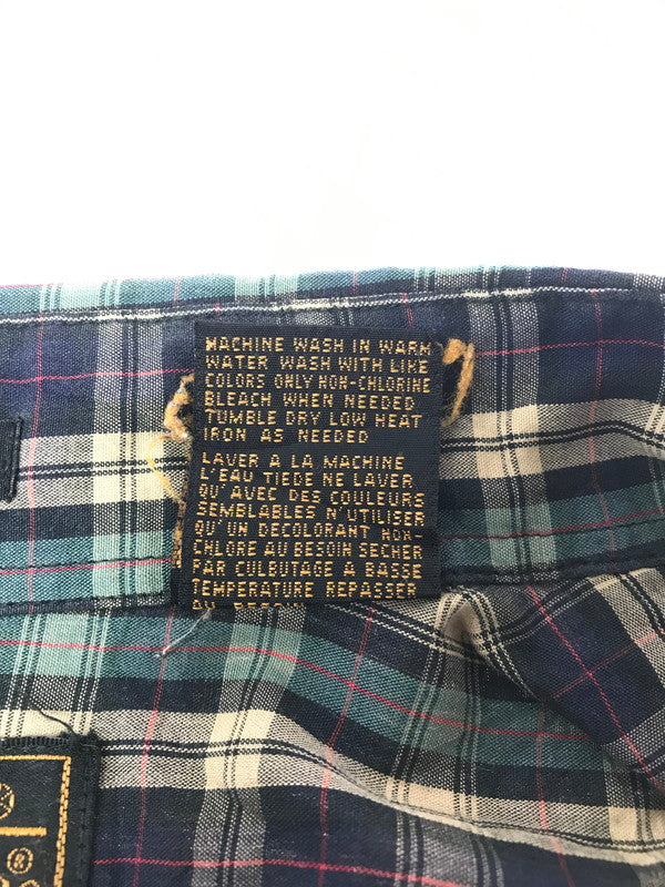 【中古品】【メンズ】 EDDIE BAUER エディー・バウアー 80～90's BD LS SHIRT 80～90年代 ボタンダウン 長袖 シャツ トップス ヴィンテージ 黒タグ 146-260607-rt-07-tagh サイズ：L カラー：マルチカラー 万代Net店