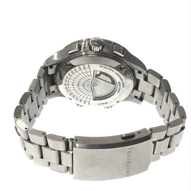 【中古品】【メンズ】 HAMILTON ハミルトン KHAKI AVIATION X-WIND H776160 カーキ アビエーション X-ウィンド クロノグラフ 自動巻き 腕時計 197-260430-yy-14-tag カラー：シルバー 万代Net店