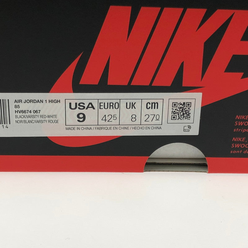 【中古美品】【メンズ】 NIKE ナイキ AIR JORDAN 1 HIGH 85 HV6674-067 エアジョーダン 1 ハイ 85 スニーカー 靴 160-260507-na-10-tag サイズ：27cm US 9 カラー：BLACK/VARSITY RED-WHITE 万代Net店