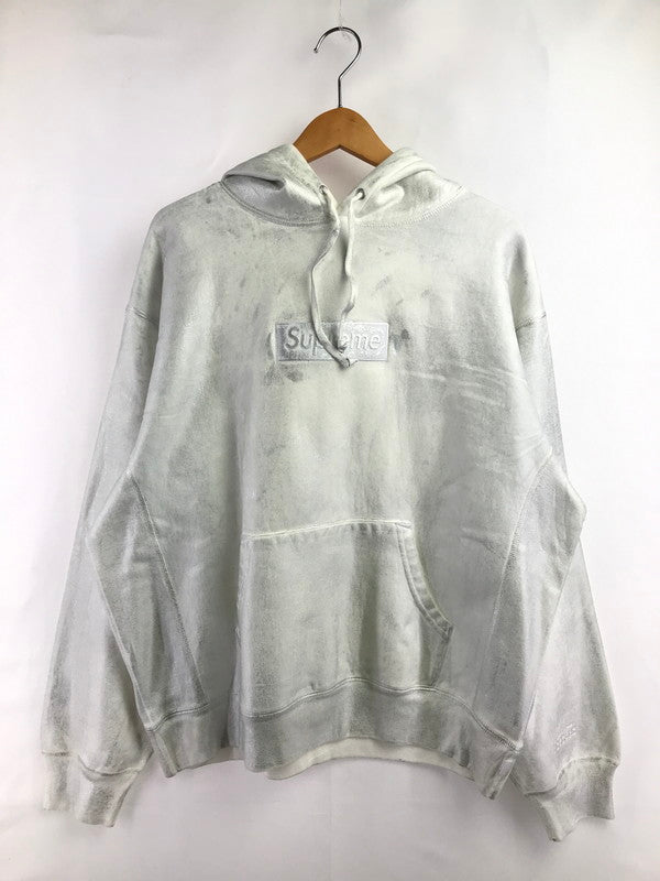 【中古品】【メンズ】 SUPREME シュプリーム ×MM6 メゾンマルジェラ 24SS FOIL BOX LOGO HOODED SWEATSHIRT フォイル ボックス ロゴ フーデッド スウェットシャツ パーカー 149-260427-na-19-tagh サイズ：M カラー：ホワイト 万代Net店
