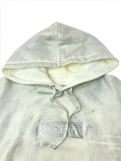【中古品】【メンズ】 SUPREME シュプリーム ×MM6 メゾンマルジェラ 24SS FOIL BOX LOGO HOODED SWEATSHIRT フォイル ボックス ロゴ フーデッド スウェットシャツ パーカー 149-260427-na-19-tagh サイズ：M カラー：ホワイト 万代Net店