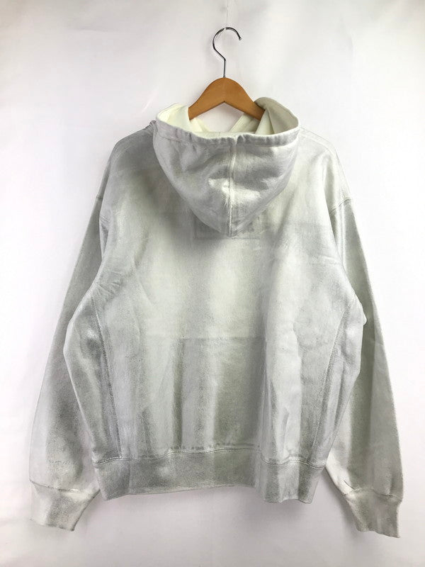 【中古品】【メンズ】 SUPREME シュプリーム ×MM6 メゾンマルジェラ 24SS FOIL BOX LOGO HOODED SWEATSHIRT フォイル ボックス ロゴ フーデッド スウェットシャツ パーカー 149-260427-na-19-tagh サイズ：M カラー：ホワイト 万代Net店