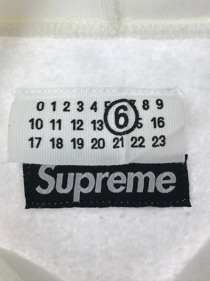 【中古品】【メンズ】 SUPREME シュプリーム ×MM6 メゾンマルジェラ 24SS FOIL BOX LOGO HOODED SWEATSHIRT フォイル ボックス ロゴ フーデッド スウェットシャツ パーカー 149-260427-na-19-tagh サイズ：M カラー：ホワイト 万代Net店