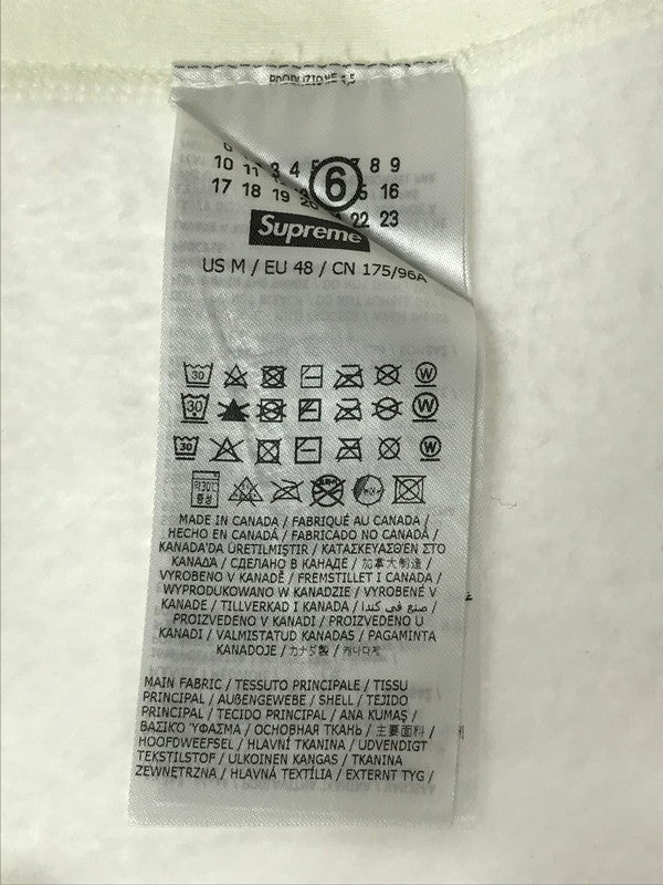 【中古品】【メンズ】 SUPREME シュプリーム ×MM6 メゾンマルジェラ 24SS FOIL BOX LOGO HOODED SWEATSHIRT フォイル ボックス ロゴ フーデッド スウェットシャツ パーカー 149-260427-na-19-tagh サイズ：M カラー：ホワイト 万代Net店