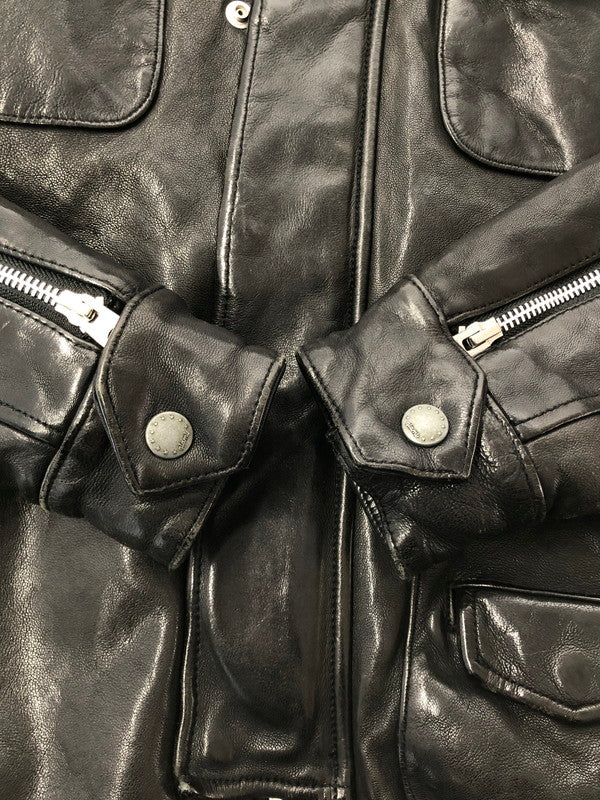 【中古品】【メンズ】 GLAMB グラム ROSSO RIDERS GB0318/JKT05 ロッソライダース ラムレザー ジャケット アウター 142-260428-yy-11-tag サイズ：1 カラー：ブラック 万代Net店