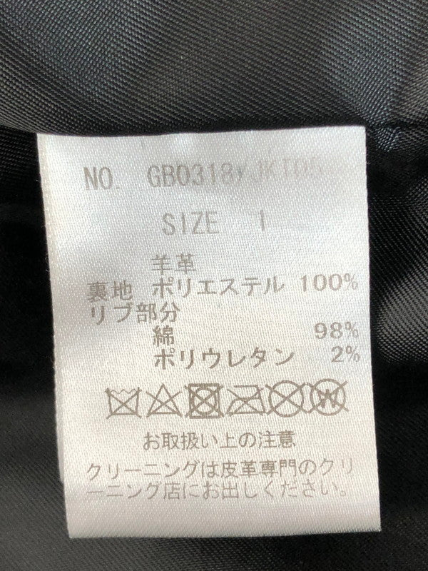 【中古品】【メンズ】 GLAMB グラム ROSSO RIDERS GB0318/JKT05 ロッソライダース ラムレザー ジャケット アウター 142-260428-yy-11-tag サイズ：1 カラー：ブラック 万代Net店