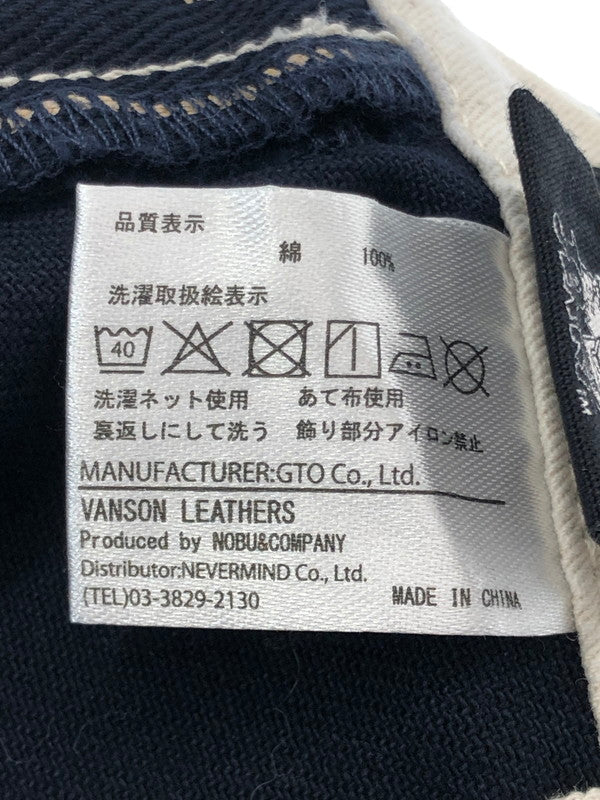 【中古品】【メンズ】 VANSON バンソン × TOM AND JERRY トムとジェリー コラボ WABASH STRIPE OVERALLS ウォバッシュストライプ オーバーオール デニム 156-260428-yy-20-tag サイズ：L カラー：ネイビー 万代Net店