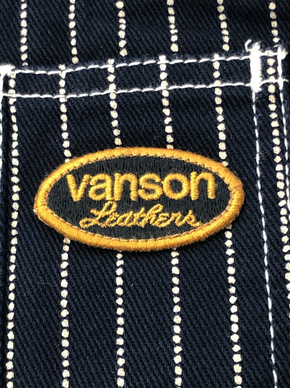 【中古品】【メンズ】 VANSON バンソン × TOM AND JERRY トムとジェリー コラボ WABASH STRIPE OVERALLS ウォバッシュストライプ オーバーオール デニム 156-260428-yy-20-tag サイズ：L カラー：ネイビー 万代Net店