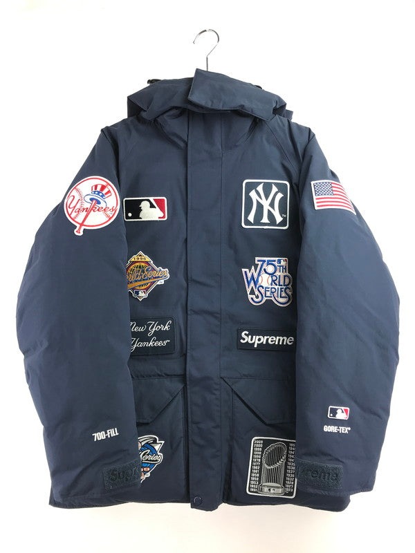 【中古品】【メンズ】 SUPREME シュプリーム ×NEW YORK YANKEES ニューヨーク ヤンキース 21AW GORE-TEX 700-FILL DOWN JACKET ゴアテックス ダウンジャケット アウター 149-260427-na-14-tagh サイズ：S カラー：ネイビー 万代Net店