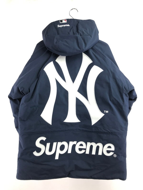 【中古品】【メンズ】 SUPREME シュプリーム ×NEW YORK YANKEES ニューヨーク ヤンキース 21AW GORE-TEX 700-FILL DOWN JACKET ゴアテックス ダウンジャケット アウター 149-260427-na-14-tagh サイズ：S カラー：ネイビー 万代Net店
