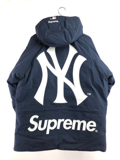 【中古品】【メンズ】 SUPREME シュプリーム ×NEW YORK YANKEES ニューヨーク ヤンキース 21AW GORE-TEX 700-FILL DOWN JACKET ゴアテックス ダウンジャケット アウター 149-260427-na-14-tagh サイズ：S カラー：ネイビー 万代Net店