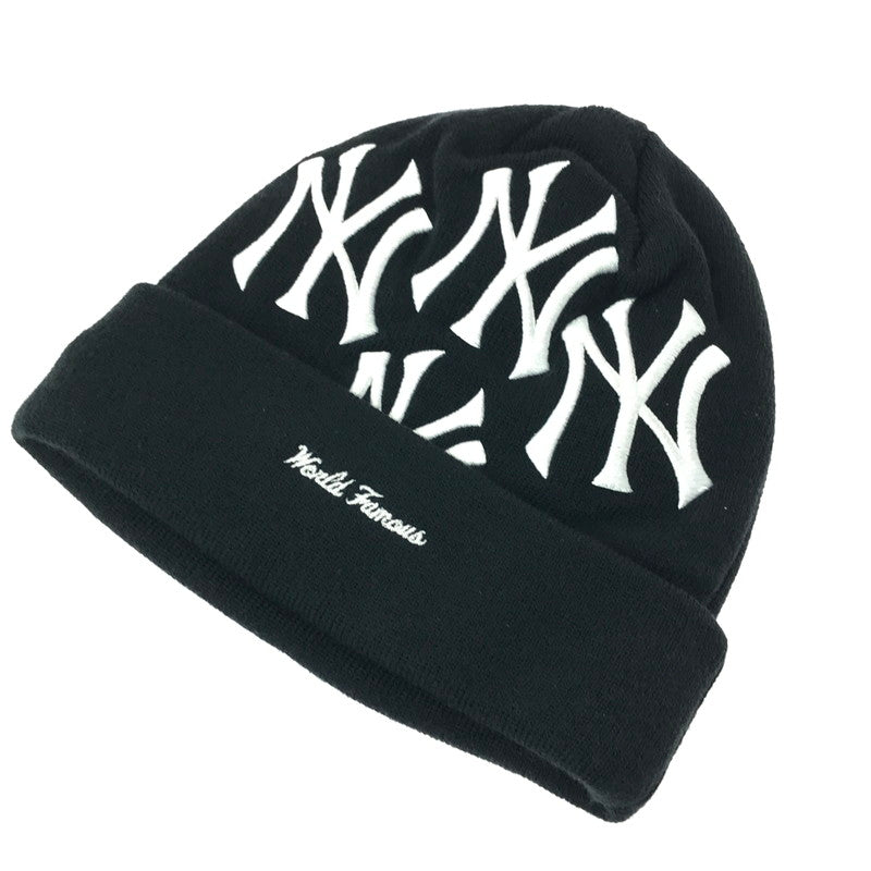 【中古品】【メンズ】 SUPREME シュプリーム ×NEW YORK YANKEES ニューヨーク ヤンキース ×NEWERA ニューエラ 21AW BOX LOGO BEANIE ボックスロゴ ビーニー ニット帽 帽子 185-260427-na-11-tagh カラー：ネイビー 万代Net店